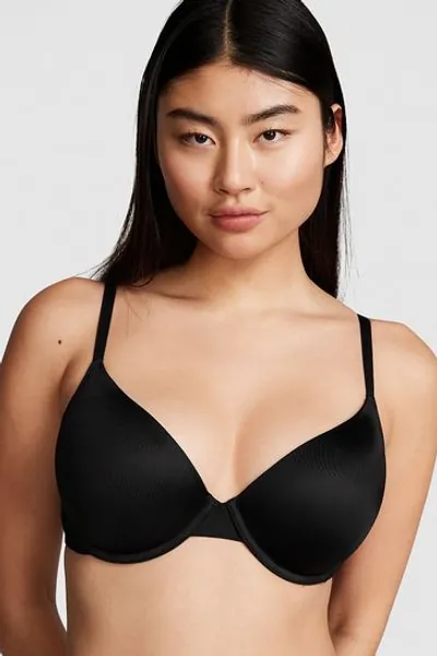Victoria's Secret PINK Pure Black Push Up Super Soft Bra