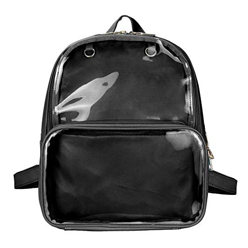 STEAMEDBUN Ita Bag Double Window Candy PU Leather Backpack Kawaii Pins Bag with insert - Black