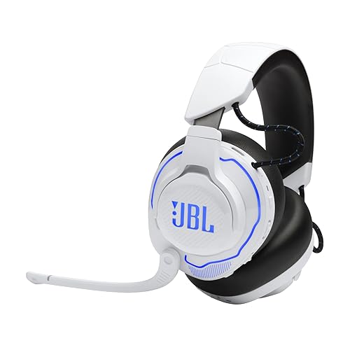 JBL Quantum 910P - Wireless Consol Over-Ear Gaming Headset with Head Tracking-Enhanced, Active Noise Cancelling and Bluetooth, QuantumSPATIAL 360, Hi-Res Certified, Low Latency Wireless (White) - JBL Quantum 910P