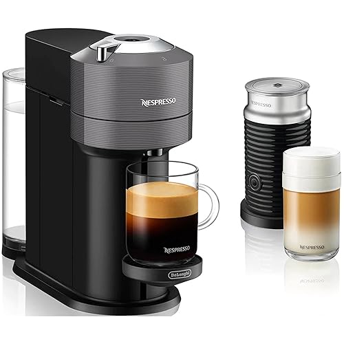 Nespresso Vertuo Next Coffee and Espresso Machine by De'Longhi with Milk Frother, 8 ounces, Dark Grey - Machine + Frother - Dark Gray