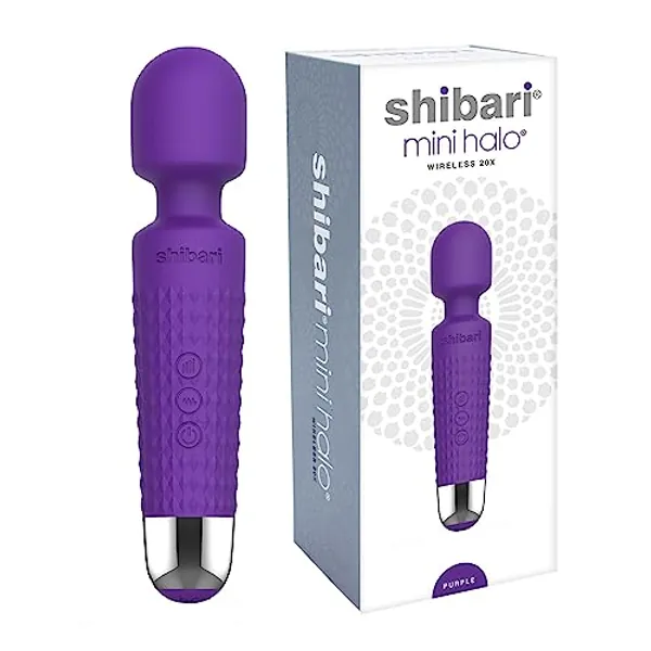 Shibari Mini Halo Vibrator, Wand Massager Vibe, Cordless, Quiet, High Power & Waterproof, Vibration Clitoris Stimulation, Adult Sex Toys, Personal Vibrator for Women, Sex Vibrators (Purple)