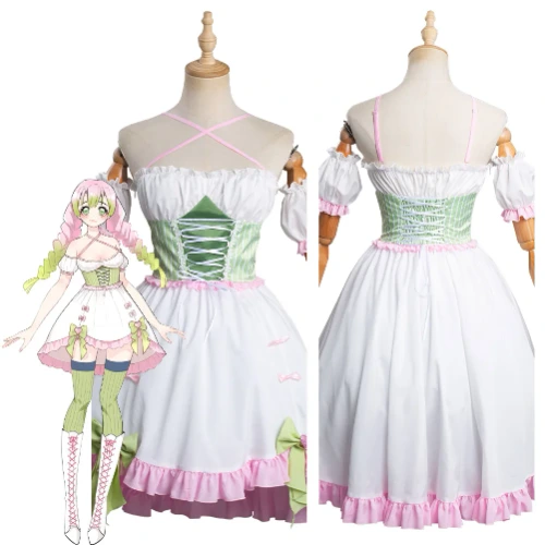 Anime Anime Kanroji Mitsuri Cosplay Costume Lolita Dress Outfits Halloween Carnival Suit For Women Girls - AliExpress 