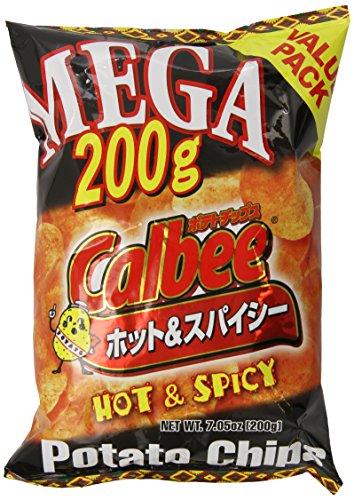 Calbee Mega Potato Chips, Hot & Spicy, 7 oz - 7.05 Ounce (Pack of 1)