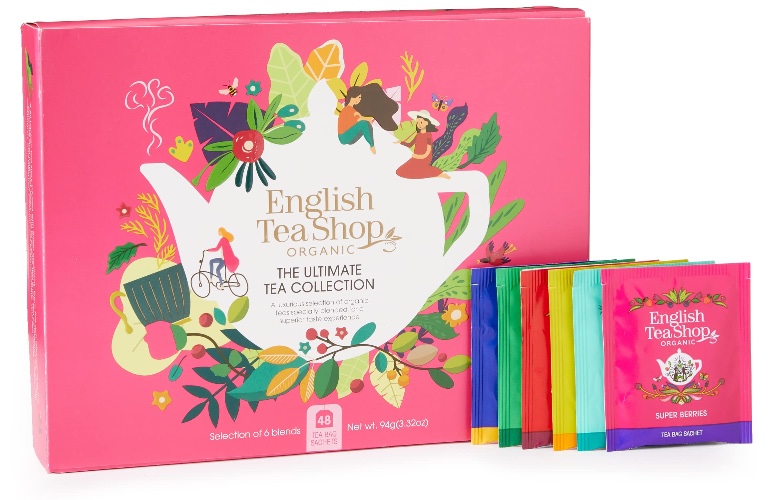 English Tea Shop Gift PackThe Ultimate Tea Collection Pink 48 Sachets