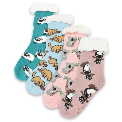 [4 Pair] Sherpa – Winter Socks for Women – Extra Warm, Soft and Comfortable, Cosy