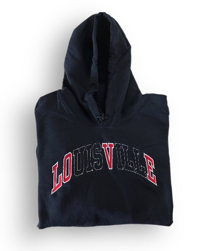 Louisville / Love Hoodie | Black / Large / + White Swoosh