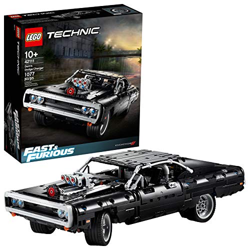 LEGO Technic Fast & Furious Dom's Dodge Charger 42111 Building Toy - Racing Car Model Building Kit, Iconic Movie Inspired Collector's Set, Gift Idea for Kids, Teens, and Adults Ages 10+ - Frustration-Free Packaging