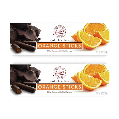 Sweet Candy Company Chocolate Covered Fruit Sticks (Dark Orange Pack of 2) - Dark Orange Pack of 2