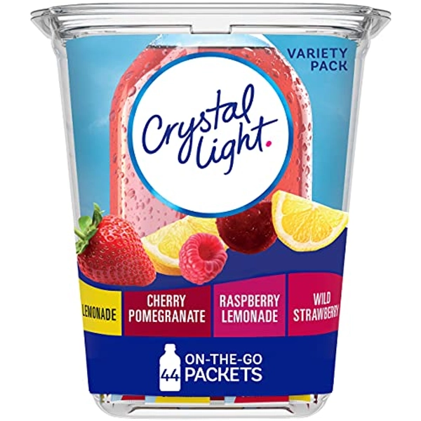 Crystal Light Sugar-Free Fruit Variety On-The-Go Powdered Drink Mix 44 Count