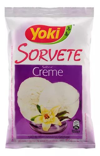 Pó para Sorvete Creme Yoki Pacote 150g