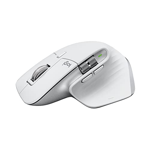 Logitech MX Master 3S pour Mac - Souris Bluetooth Sans Fil avec Défilement Ultra-Rapide, Ergonomique, DPI 8K, Suivi sur Verre, Clics Silencieux, USB-C, Apple, iPad - Pale Grey - Pale Grey - Mx Master 3S pour Mac (Nouveau)