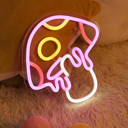 Chi-buy LED Neon Mushroom Nettes Neon Sign, USB Powered Neon Signs night liaght, 3D Wandaufhängung Spielzimmer Schlafzimmer Wohnzimmer Dekor Lampe für Kinder Kinder Mädchen (PINK), 22x22x1.5cm - PINK