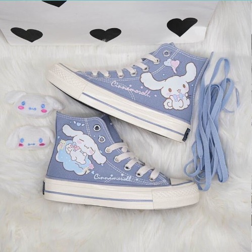 Cinna Dog Painted High Tops - Blue / 9