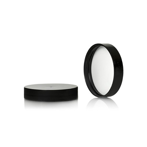 53-400 Black Polypropylene Smooth PE Foam Lined Cap