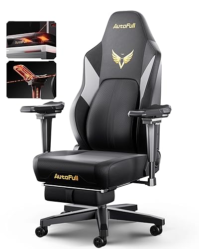 AutoFull M6 Gaming Chair, Ergonomic Office Chair with Ventilated Heating, AUTO Dynamic Tracking Lumbar Support, 6D Adjustable Armrests and Footrest (Black) - Black - Pro