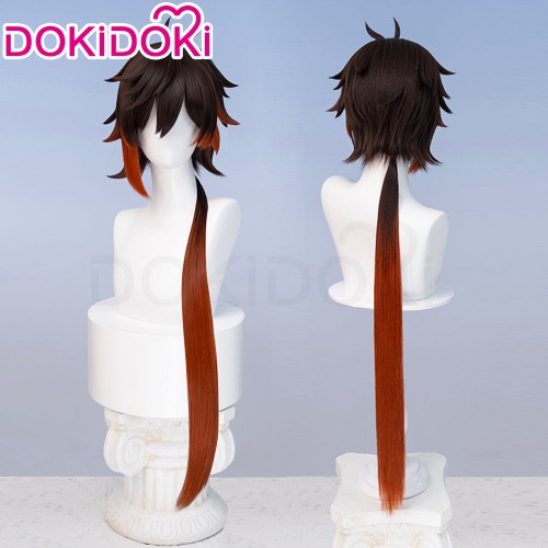DokiDoki Game Genshin Impact Cosplay Zhongli Wig Zhong Li Gradient Long Wig Men | Zhongli-Order Processing Time Refer to Description Page
