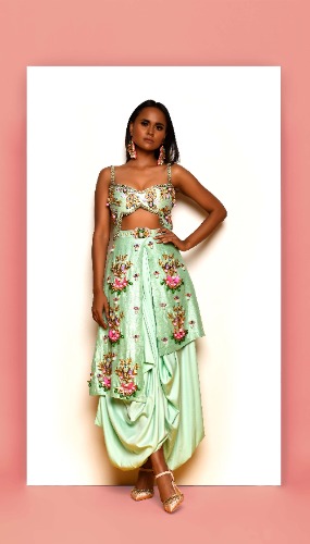 Mint Dhoti Jumpsuit Papa Don't Preach