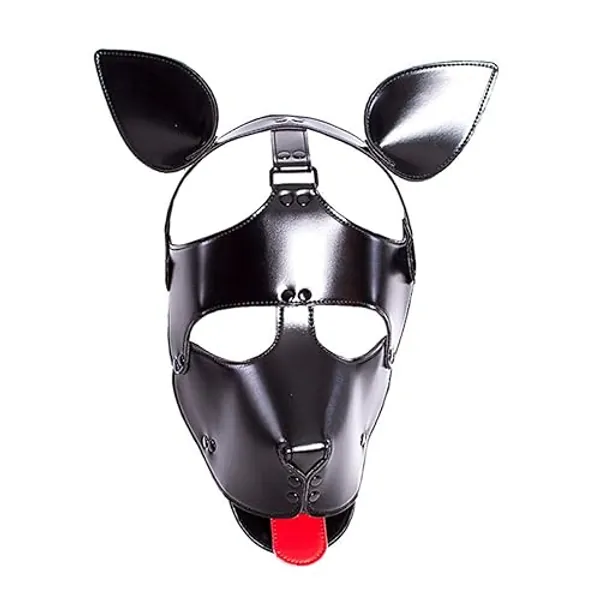 Halloween Mask, Masquerade Dog Head Hood,Soft Leather Funny Hood,Portable Surprise Gift For Unisex Adult