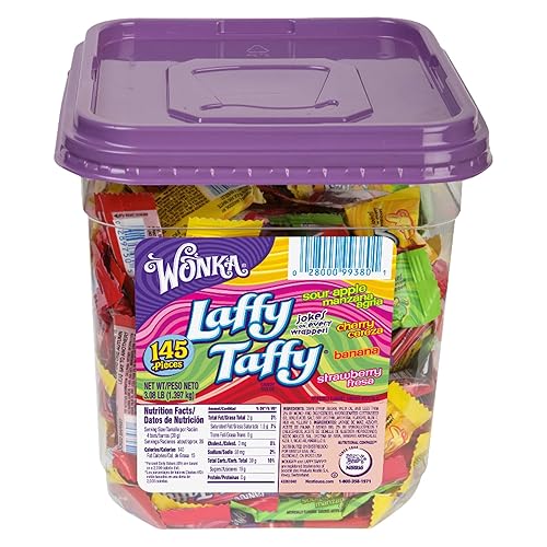 Laffy Taffy Assorted Candy Jar, 145 Count (Pack of 1)