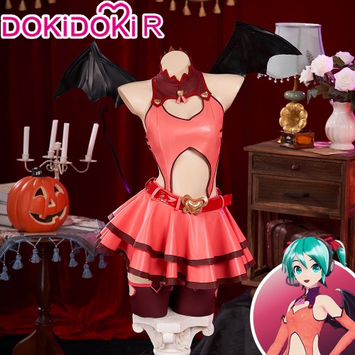 DokiDoki-R VOCALOID Cosplay Hatsune Miku Costume Heart Hunter Devil Dress Halloween