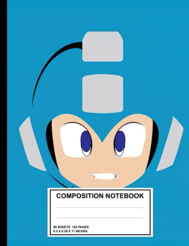 Mega Man notebook: Composition Notebook -120 Pages - Large 8.5 x 11