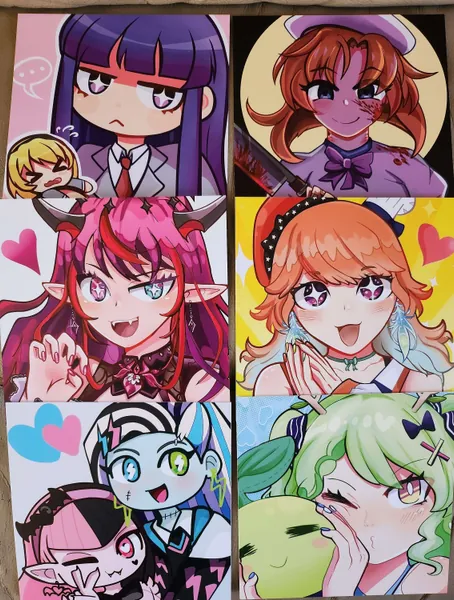 Assorted Square Prints ( Higurashi, Hololive and Monster High!)