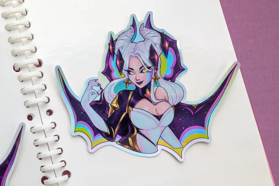 L O L Star Nemesis Morgana | Holographic Vinyl Sticker Pack | Cute Stickers | Laptop Sticker | Decal | Anime Sticker