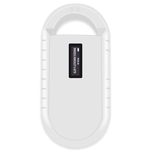 Smoostart Microchip Scanner, ISO11784/85/FDX-B/EMID 128 Records Data Storage Upload to PC Microchip Scanner Reader for Dog/Pet/Cat/Pig/Animal - Pt160 White