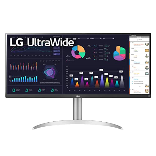 LG 34WQ650-W 34 Inch 21:9 UltraWide Full HD (2560 x 1080) 100Hz IPS Monitor, 100Hz Refresh Rate with RGB 99% Color Gamut, VESA DisplayHDR 400, USB Type-C, AMD FreeSync, Tilt/Height Adjustable Stand - 34-inch - 100 Hz
