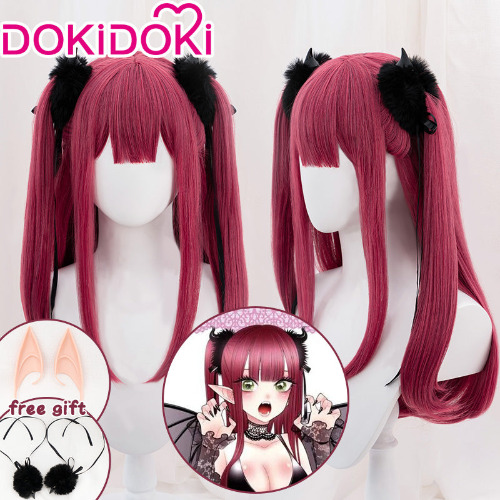 【Manga Vesion Color】DokiDoki Anime My Dress Up Darling Cosplay Kitagawa Marin Wig Little Devil Ver Long Red | One Size / Marin-PRESALE
