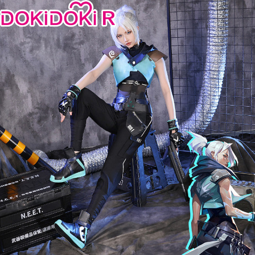 【M-2XL Ready For Ship】【Size S-2XL】DokiDoki-R Game Valorant Cosplay Jett Costume | M