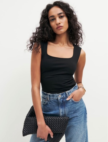 reformation keegan top - black 