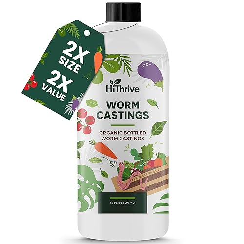 16oz Worm Castings for Plants - Makes 32 Gallons of Earthworm Castings Compost Tea, Liquid Worm Castings Organic Fertilizer – Nutrient-Rich Worm Casting, Worm Tea for Healthier Soil & Vibrant Growth - 16 oz (1 Pint)