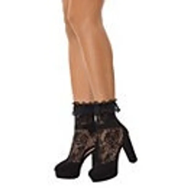 Black Lace Ruffle Socks - Spirithalloween.com
