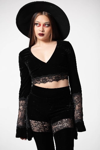 Naomi Long Sleeve Top | XL / Black / 95%Polyester 5%Elastane