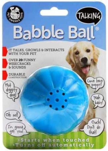 Pet Qwerks Talking Babble Ball - Interactive Chew Dog Toy - Large - Talking Babble Large