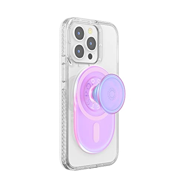 PopSockets: MagSafe Phone Grip, Phone Holder, Wireless Charging Compatible - Opalescent Pink