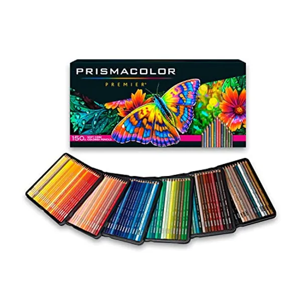 Prismacolor Premier Colored Pencils, Soft Core, 150 Count, Lightfast, Ultra-smooth, Adult Coloring Books