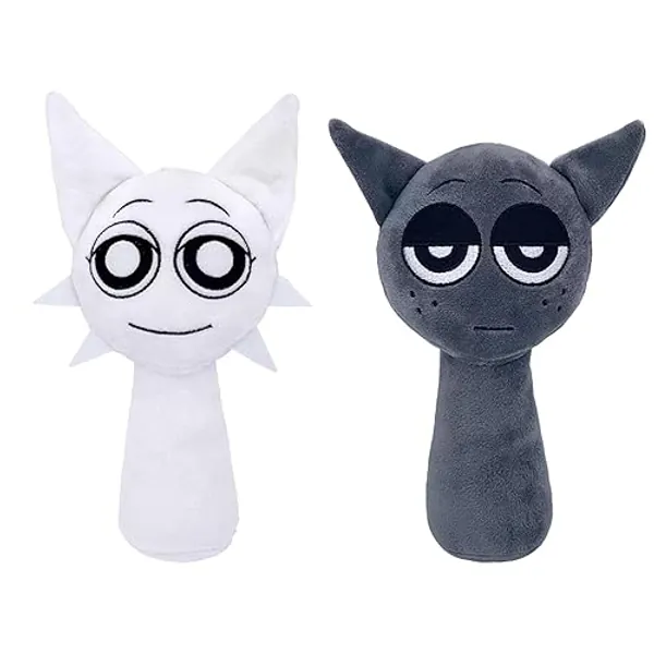 JIENSA Sprunki Plush, Sprunki Game Plush, Wenda Sprunki, Sprunki Gray, for Kids (Wenda+Gray) - Wenda+gray