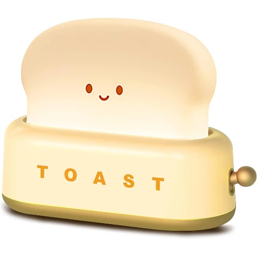 Adorable Toast Kawaii Cartoon LED Night Light Lamp - Yellow / USB Plug
