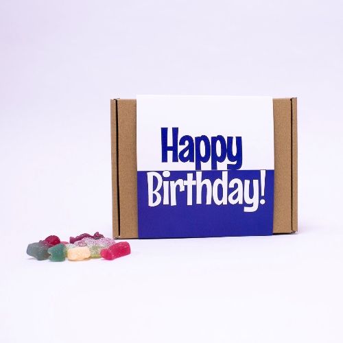 'Happy Birthday' - Assorted Sweet Box - Blue - Low Gluten Mix
