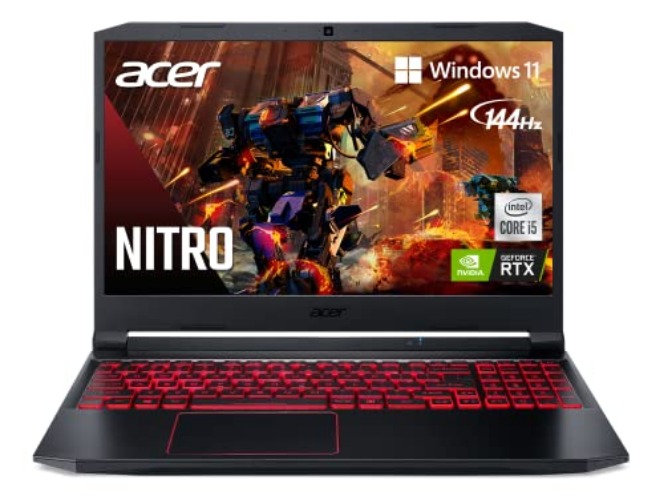 Acer Nitro 5 Gaming Laptop | Intel Core i5-10300H | NVIDIA GeForce RTX 3050 | 15.6" FHD 144Hz IPS Display | 16GB DDR4 | 512GB NVMe SSD | Intel Wi-Fi 6 | US English Backlit Keyboard | Windows 11 Home