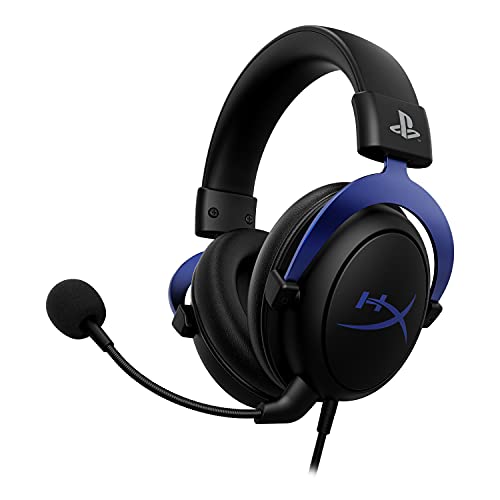HyperX Cloud – Gaming Headset, PlayStation Official Licensed Product, for PS5 and PS4, Memory Foam comfort, Noise-cancelling mic, Durable aluminium frame - Cloud