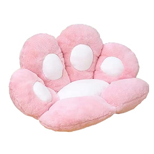 LEHU 27x23 inch Cat Paw Cushion Pink Chair Cushion Cute Floor Pillow for Dining Room Bedroom Comfort Gaming Chair Cushion for Children's Birthday Gift - Pink - 1 Count (Pack of 1)