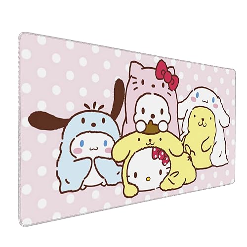 Kawaii Girly Cute Gaming Mouse Pad, Long Extended XXL Desk Mat, Extra Large Girl Anime Mousepad Keyboard Pads for Work Game Office Home, 35.4'' X 15.7'' - 1 - 15.7" x 35.4"
