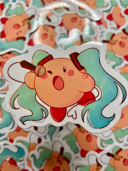 Miku Kirby Vinyl Sticker