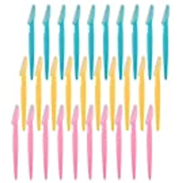 30 Pcs Eyebrow Razors Facial Hair Remover Shaver Trimmer Shaper, Exfoliating Dermaplaning Tool for Women and Men