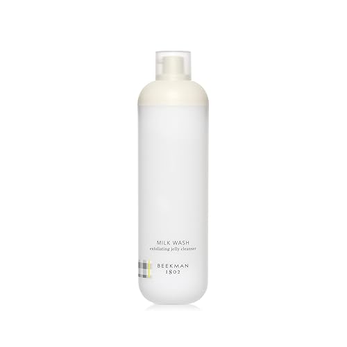 Beekman 1802 Milk Wash Exfoliating Jelly Cleanser - With Goat Milk + 100% Natural AHAs & BHAs - Dissolves Makeup, Helps Control Oil & Gently Exfoliates - Cruelty Free - 5 Ounce (Pack of 1)