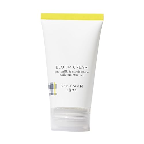 Beekman 1802 Bloom Face Cream, Goat Milk Moisturizer - Hydrates, Nourishes & Restores Skin Barrier - Infused with Epsom Salt & Niacinamide - Safe for All Skin Types - Fragrance-Free, Cruelty-Free - Tube - Reg - 1.69 Ounce