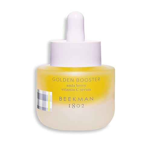 Beekman 1802 Golden Booster Amla Berry Face Serum - Fragrance Free - Plant-Based Vitamin C Alternative - Good for Sensitive Skin - Cruelty Free - 0.5 fl oz